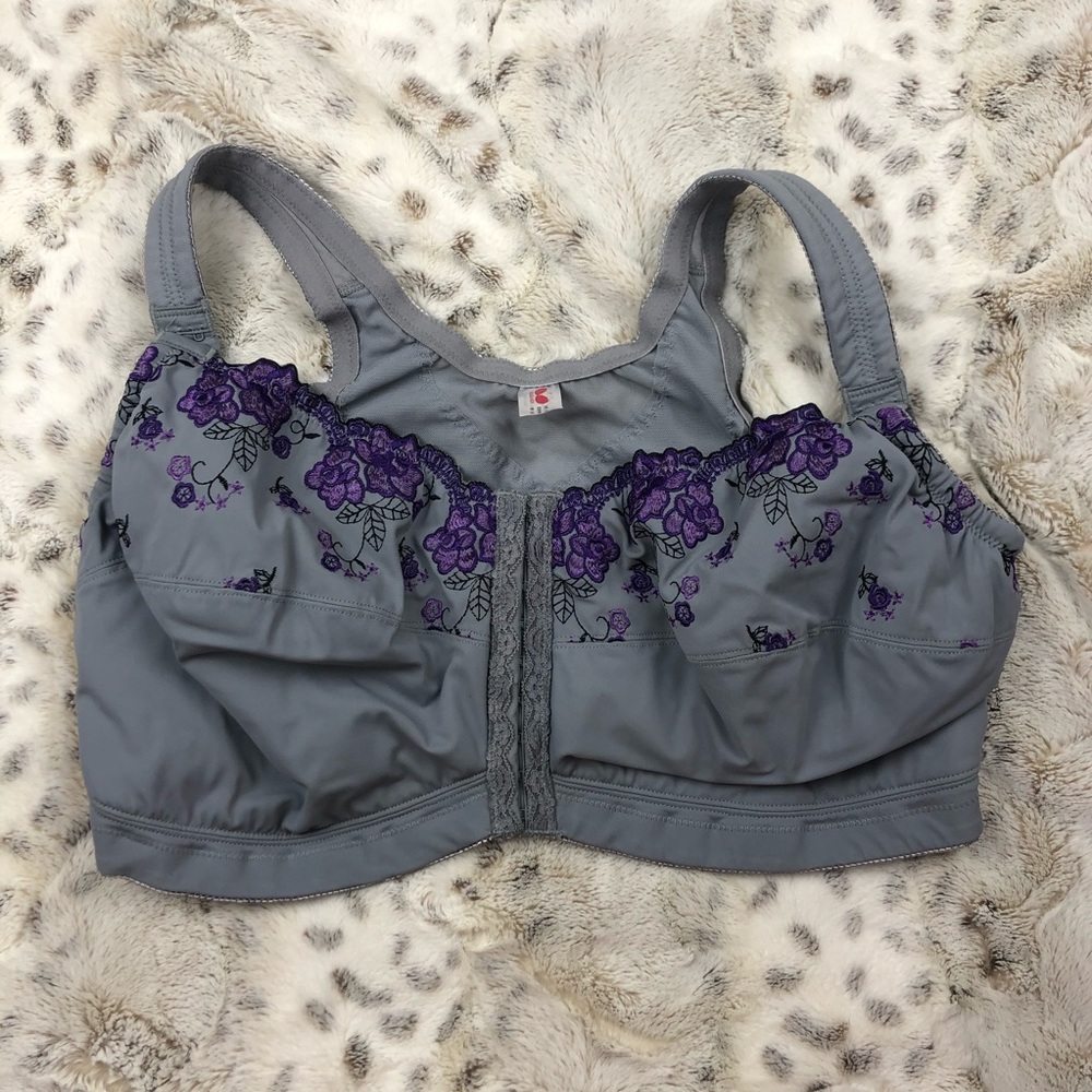 FullGLady 44G Grey & Purple Bra
